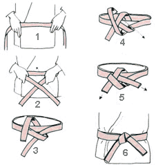 how to tie a karate belt