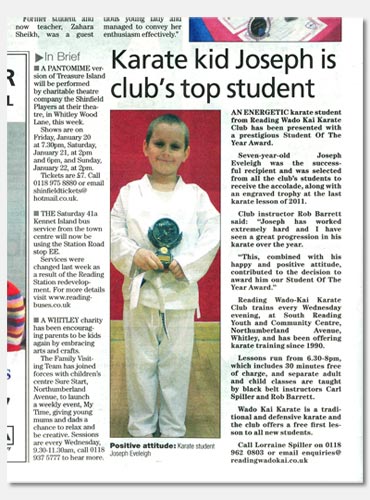 Karate Student of the Year 2011